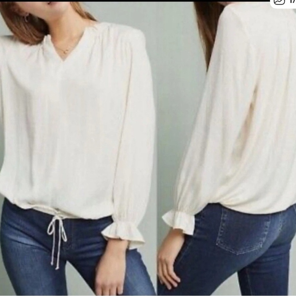 Dolan Anthropologie Left Coast French Quarter
Drawstring Ruffle Women Top XL